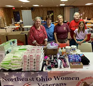 Ellen Leidy with members of the NE Ohio Women Veterans